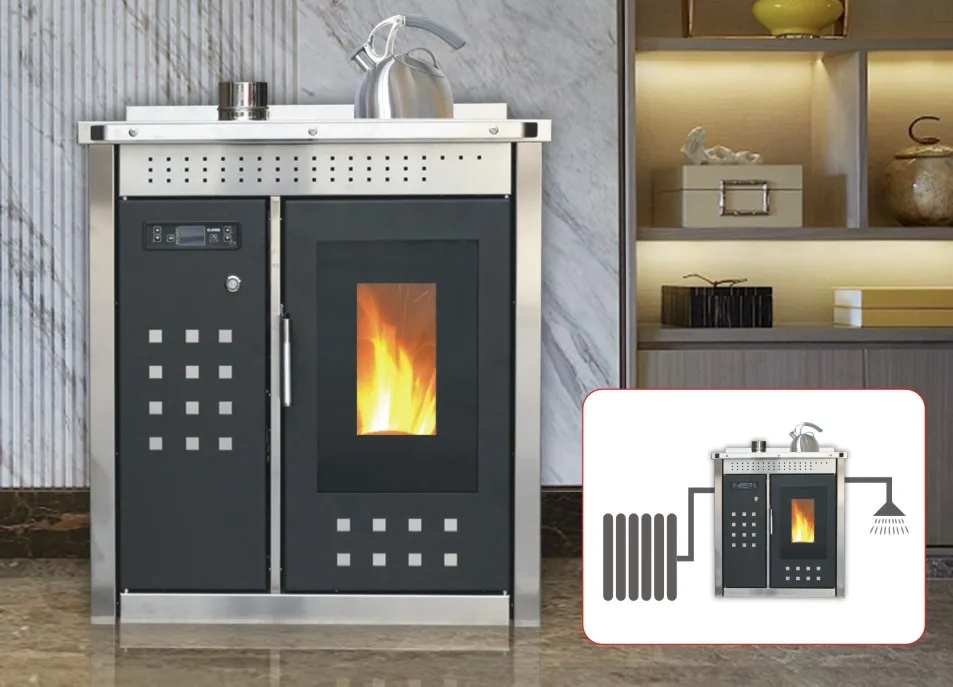 ZLGT2101A Freestanding Multifunctional High Efficiency 89% Pellet Stove 21kw Smokeless Pellet Cooking Stove Boiler