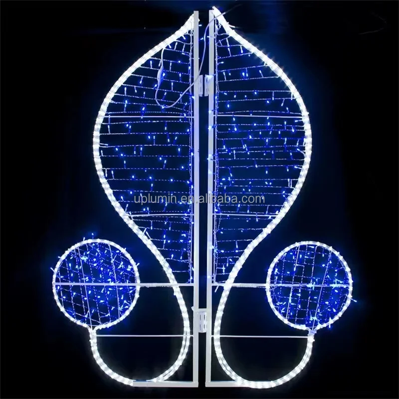 Uplumin Christmas decoration 2D led pole mounted Street motif lights
