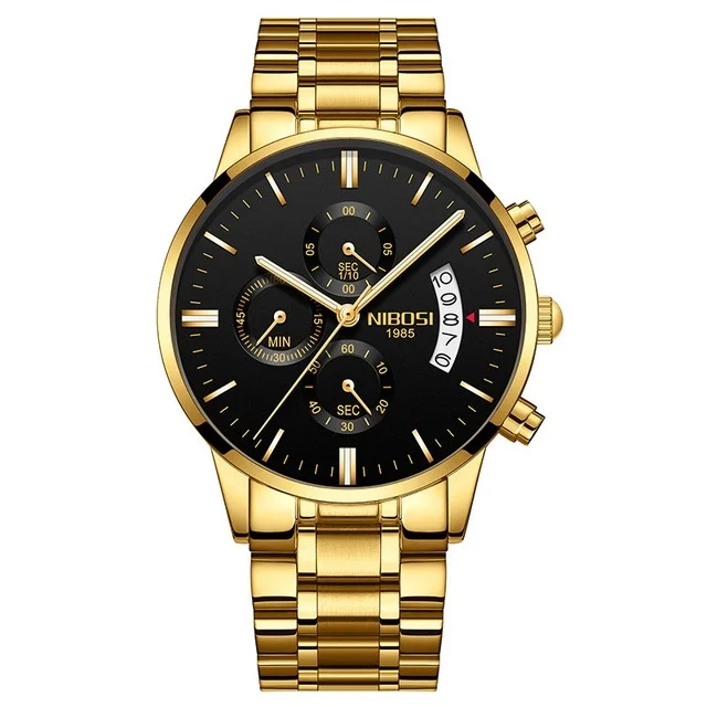 NIBOSI Relogio Masculino 2309 Mens Top Brand Luxury Chronograph Quartz Wrist Watch