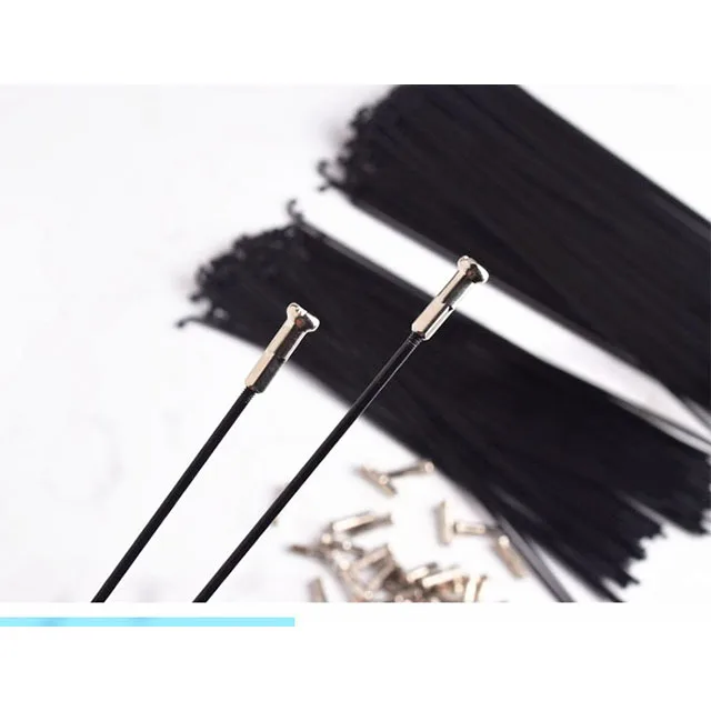 Wholesale factory 14G steel spokes black silver mountain bicycle road custom spoke 80-300MM parts