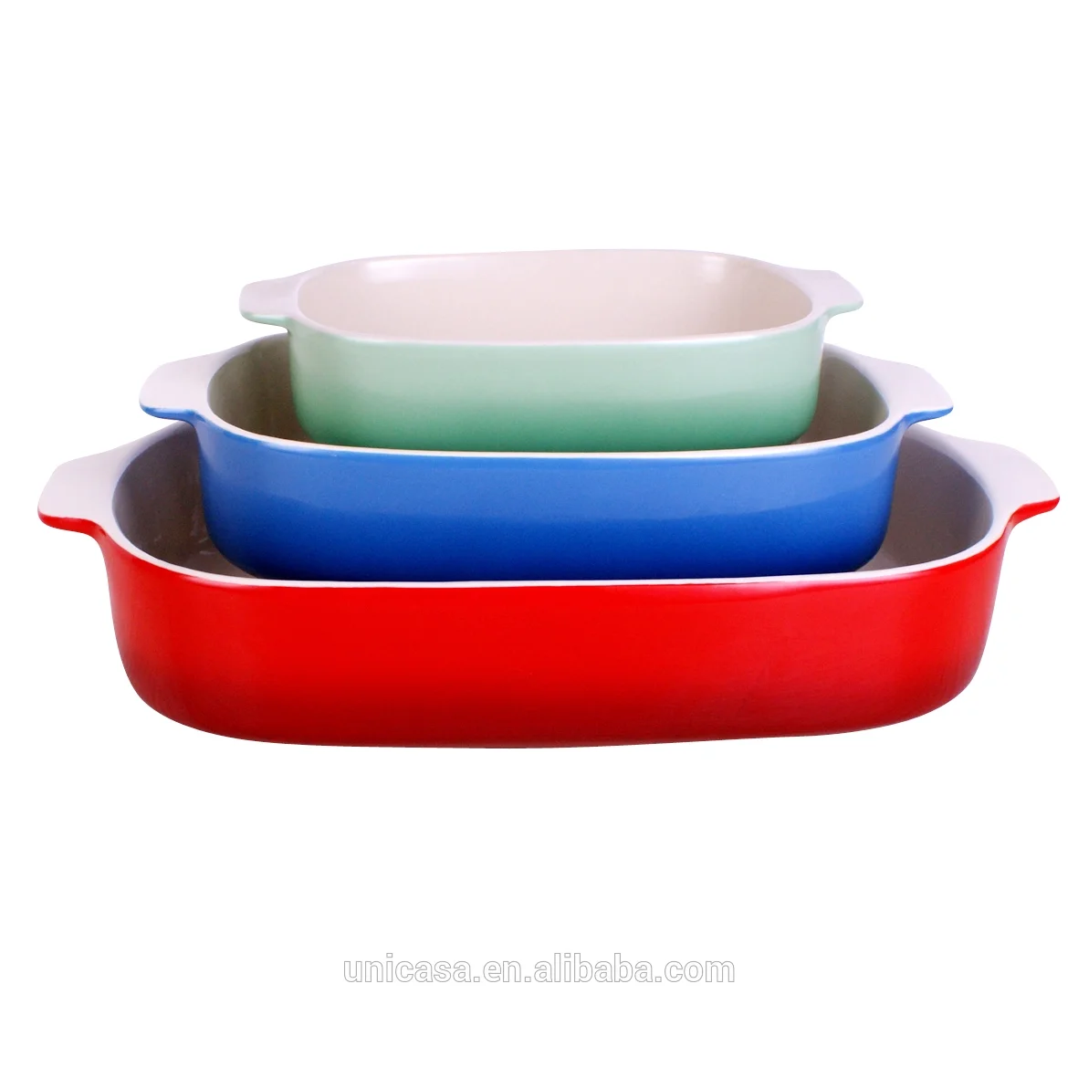 Керамическая прямоугольная жаропрочная посуда UNICASA 16,75 дюйма, противень для выпечки подходит для домашнего использования