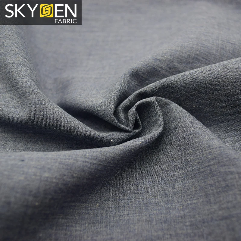 Skygen 2019 new solid color soft finish woven 110 gsm 100% cotton plain fabric by the yard