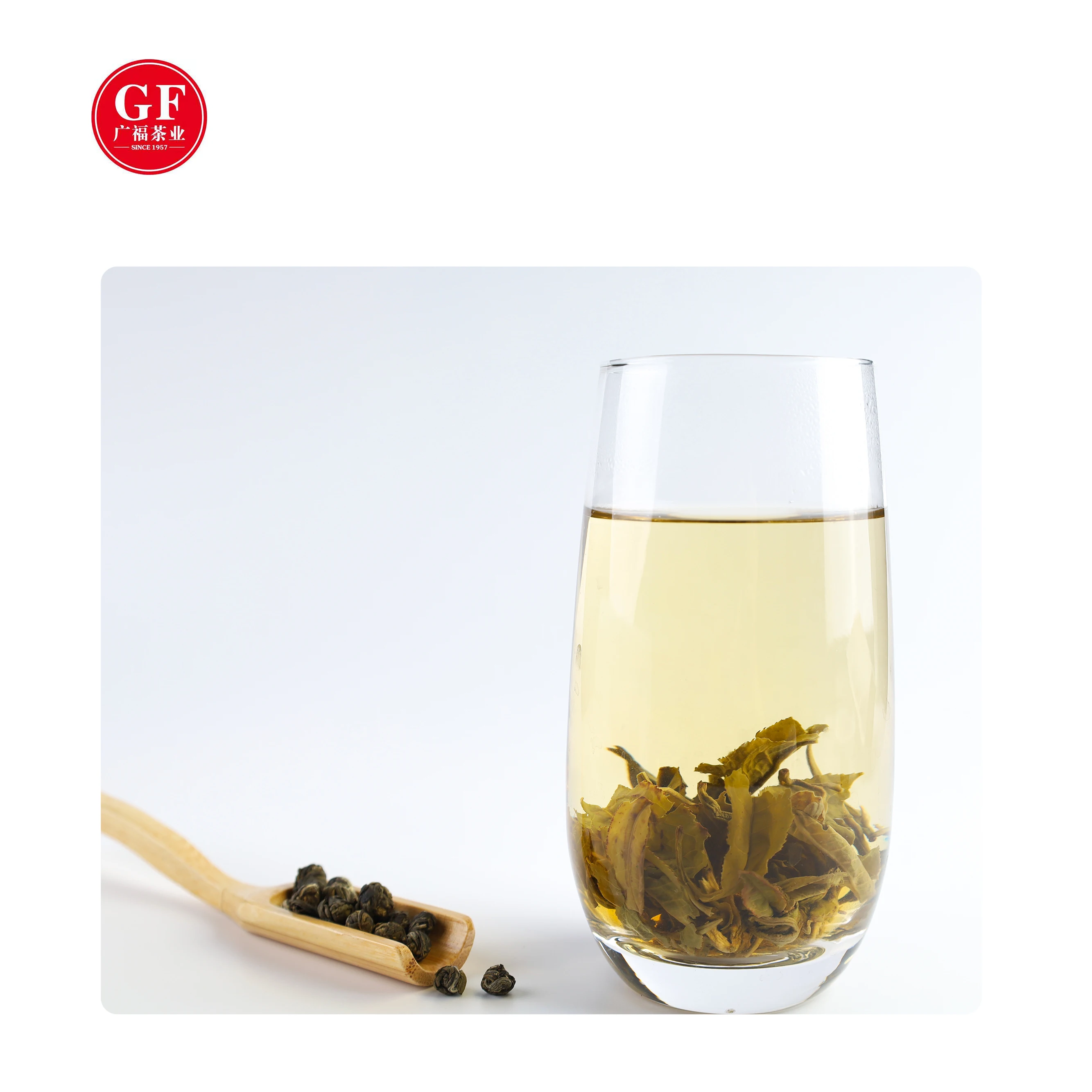Chinese guangxi hot seeling healthy and slimming jasmine tea european standard jasmine dragon pearls
