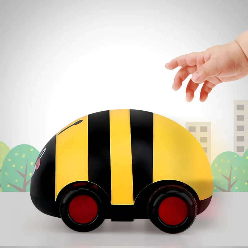 FiveStar Two-way Insect Cartoon Inertia Pull Back Car Cute Beetle Animal Friction Vehicle Children Toys For Baby