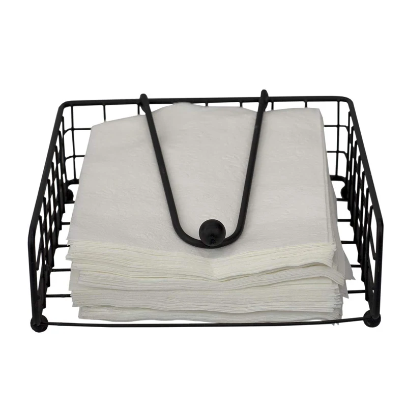 Restaurant Cafe Metal Napkin Holder Chrome Wire Paper Collection Napkin Holder