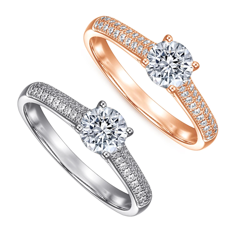 925 sterling silver new design rose gold finger rings for girls
