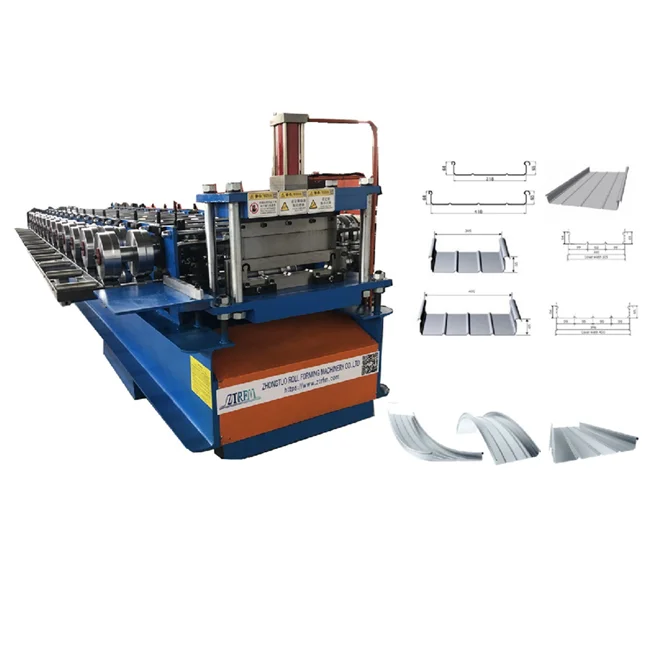 High load-bearing capacity standing seam roofing sheet machine with slitting and bending machine