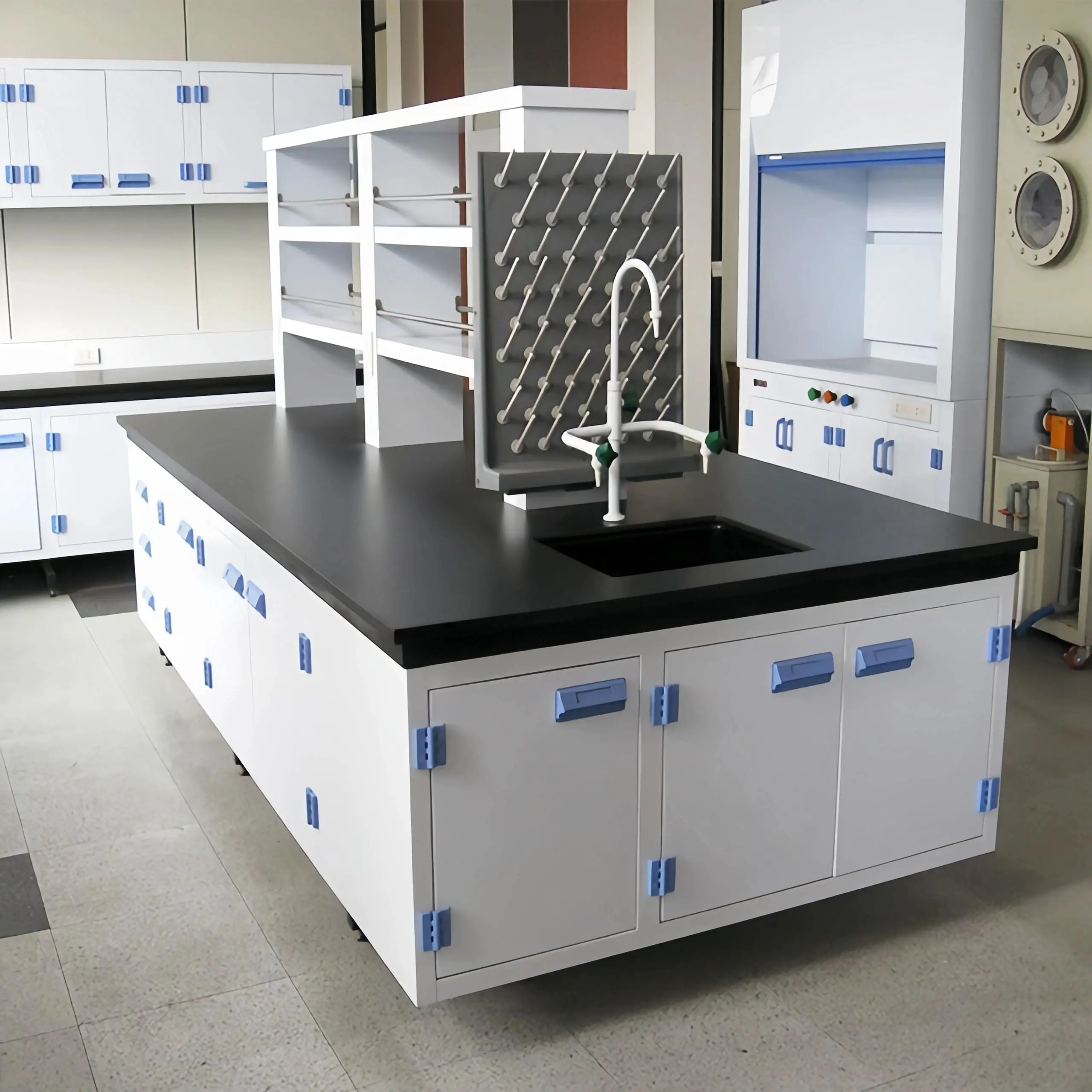 Chemistry Chemical PP Laboratory Benches Great Acid And Alkali Resistant Easy To Repair Countertop