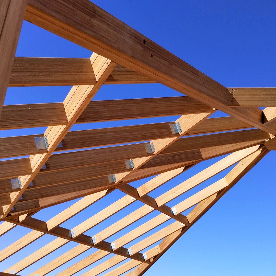 Bamboo house material structure material Bamboo roof beam