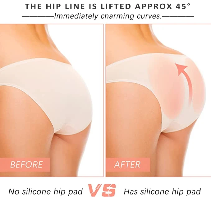 Silicone self-adhesive butt and hip pad stick on the ass hips enhancement