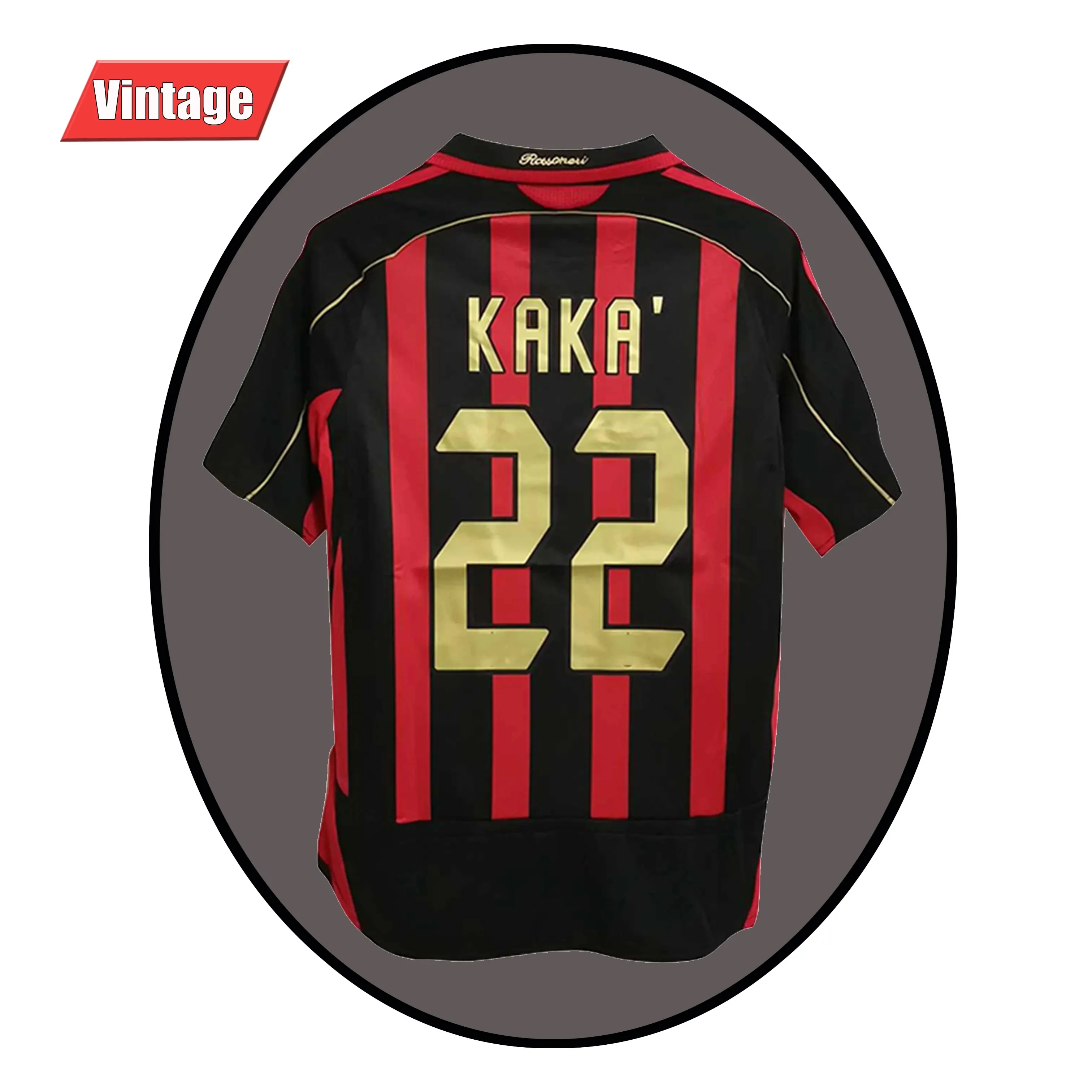6-07 ac milan maillot kaka 22 home away thailand качественная футбольная майка для взрослых винтажная рубашка на заказ
