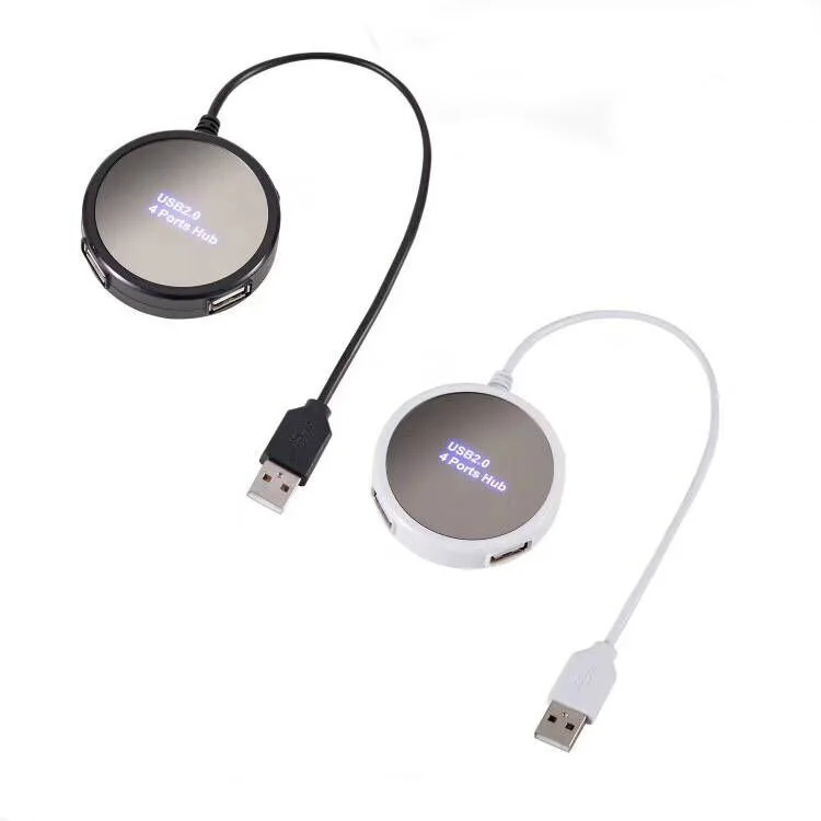 Bulk order customized superspeed LED Logo USB 2.0 hub 4 ports USB 2.0 HUB card reader