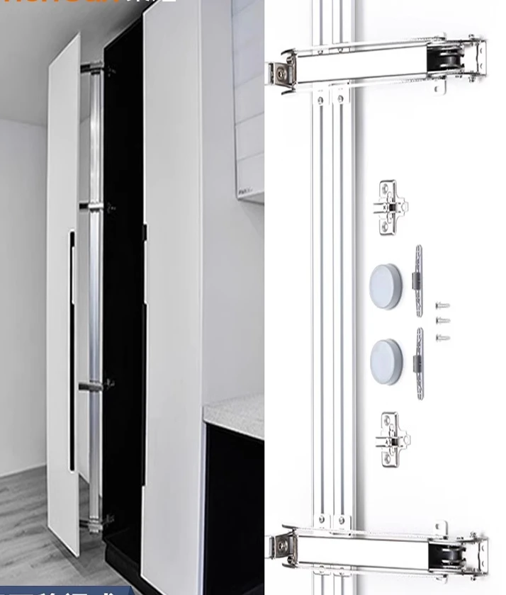 Bus door hinge slide rail folding door parts wardrobe and cabinet flat special floor cabinet sliding gate kitchen cabinet hinge