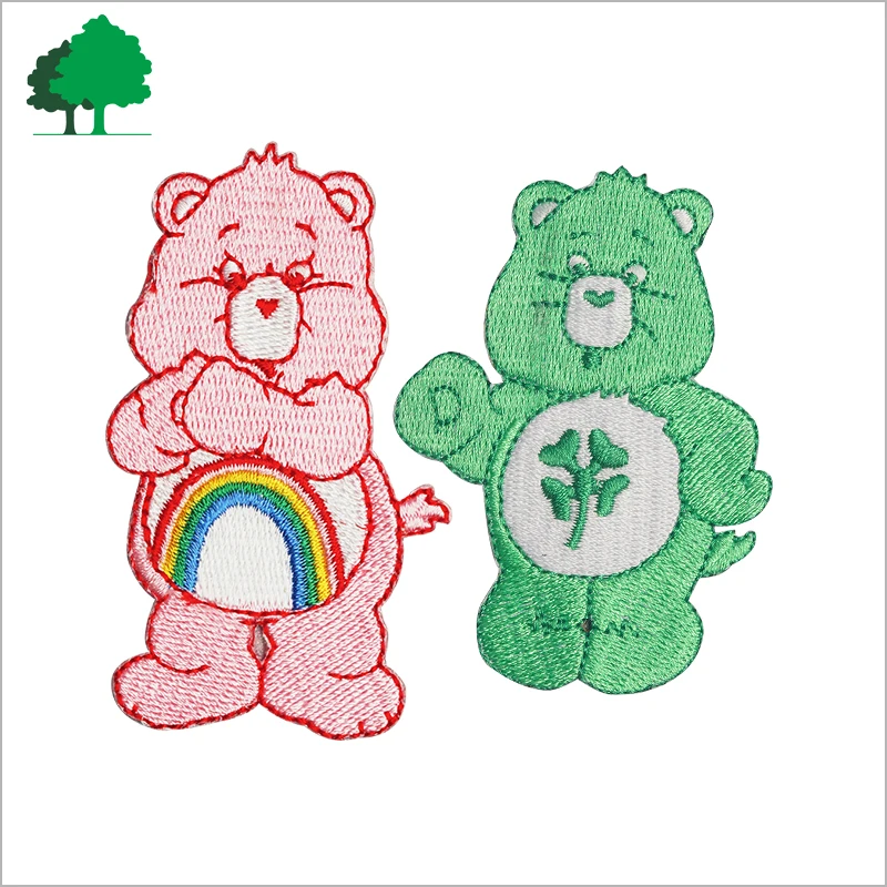 Прямая Фабрика Пользовательские Высокое Качество Дешевые медведь вышитые патч для одежды Медведь