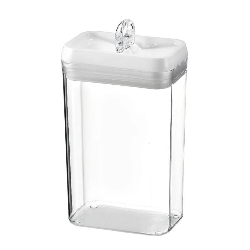 Easy Open  BPA Free Reusable Cereal Snack Transparent Plastic dry food jars box set seal Airtight Container