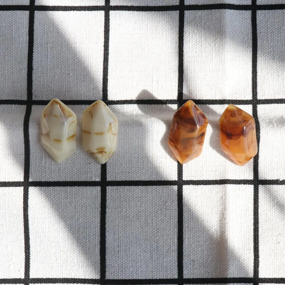 Korean geometric irregular tortoise resin earrings minimalist chic for  women jewelry earrings