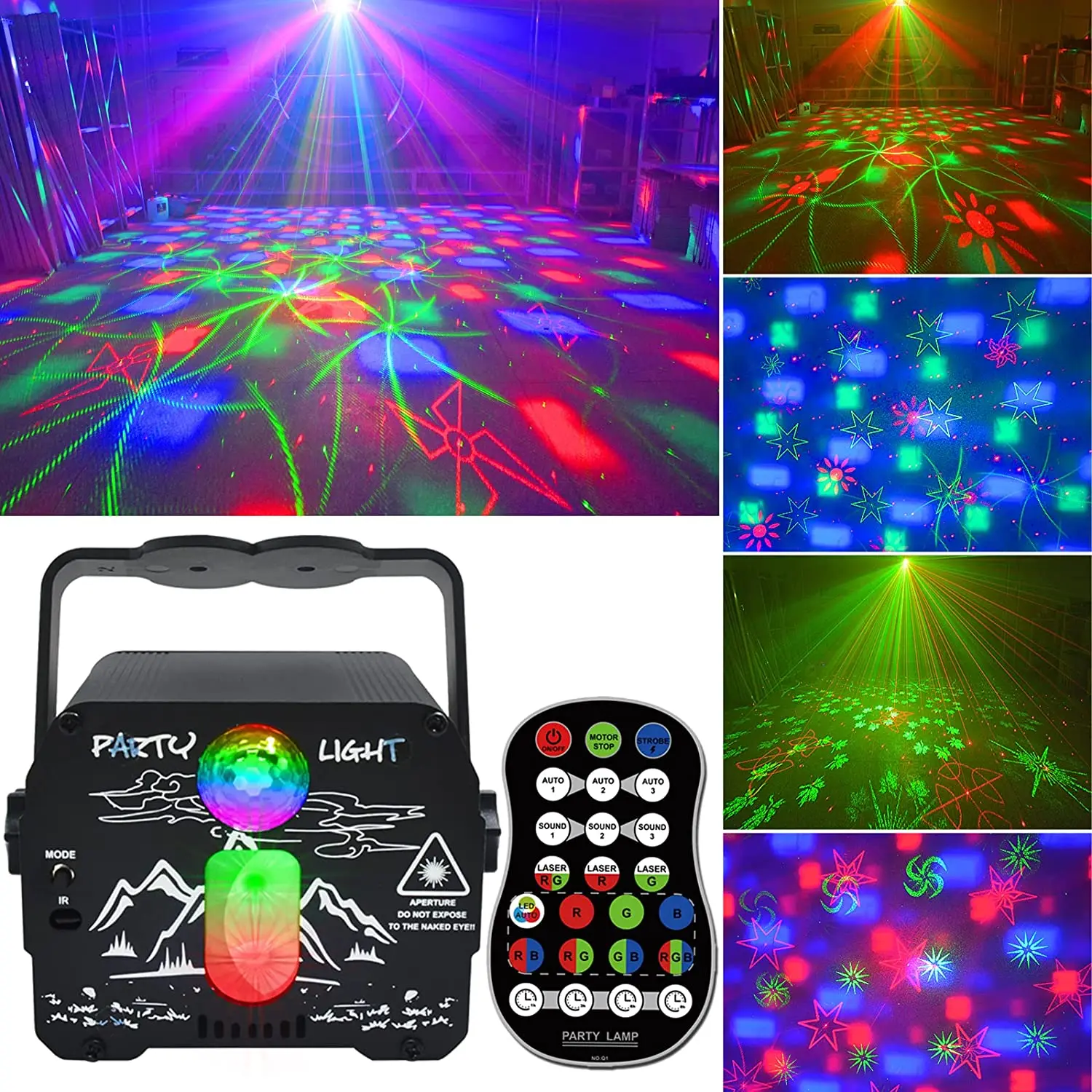 2 Years Warranty Mini Stage Projector Light 8W Laser DJ Disco Party Holiday Projection Night Light Lamp With CE ROHS