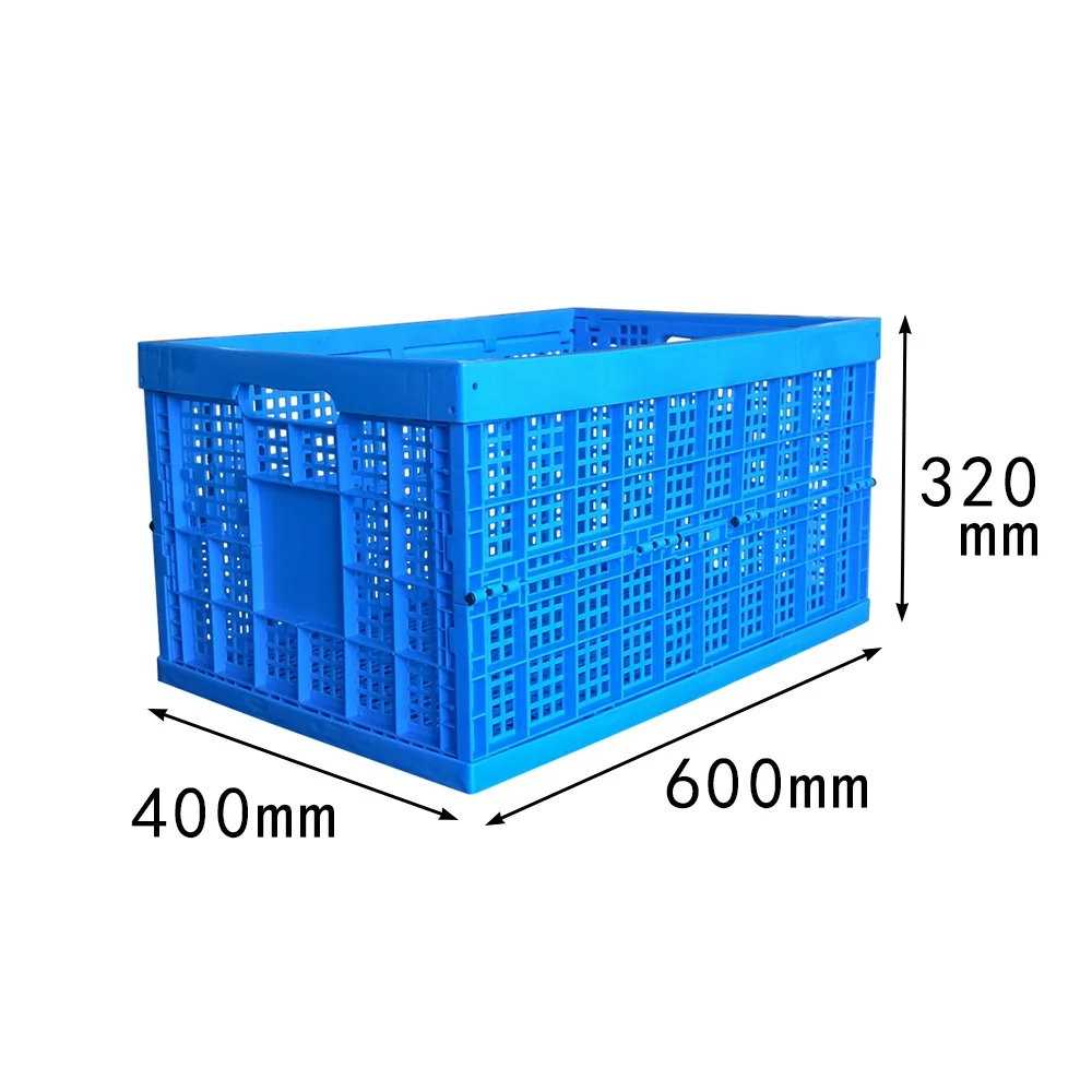 Большой пластиковый складной ящик, вентилируемый складной контейнер для хранения фруктов и овощей, Штабелируемый контейнер для хранения семян риса для яичного мяса