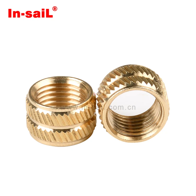 China Fastener Manufacturer RoHS Brass Knurled Threaded Insert Nuts for Plastic Box