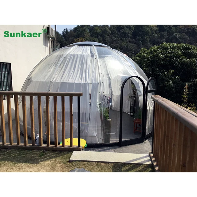 Modern design plastic round house Polycarbonate affordable dome homes geodesic dome house For Hotel Cafe Restaurant