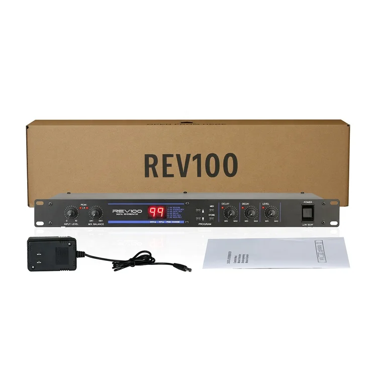 REV100 Superior Sound Quality Digital Reverberation Effector with 99 Programs/Audio Processor/Advanced MIDI Features