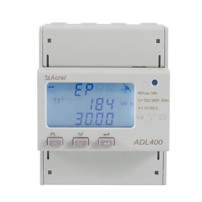 Acrel ADL400 3 Phase 4 Wire Bidirectional Source RS485 CT Input Mini Smart Energy Meter for Rental House or Apartment