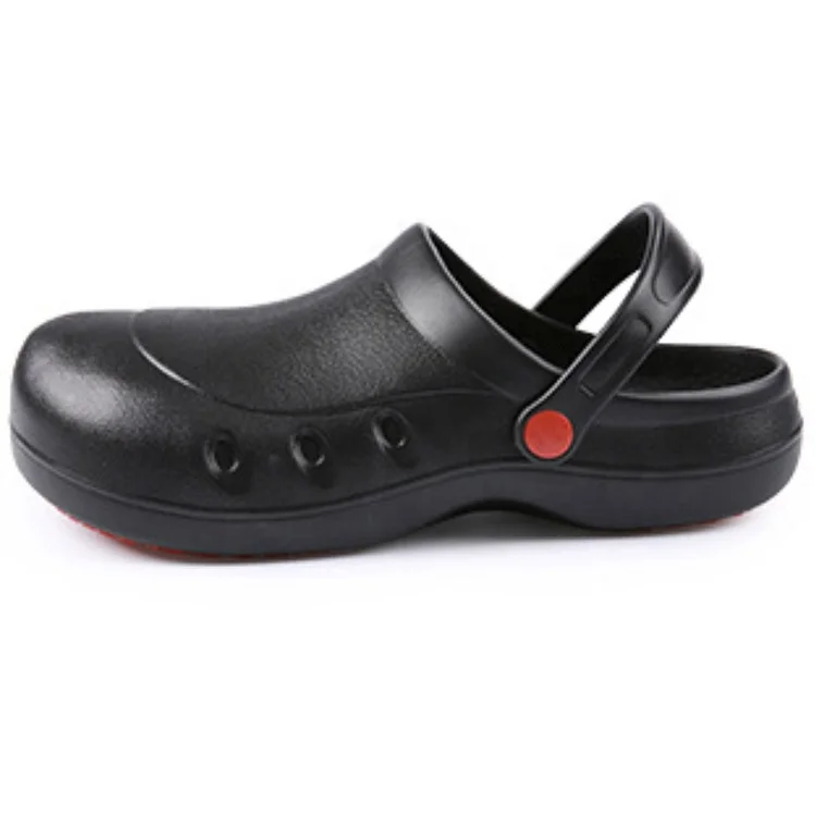 Black Men Nursing Kitchen Chef Work Shoes with Steel Toe Cap