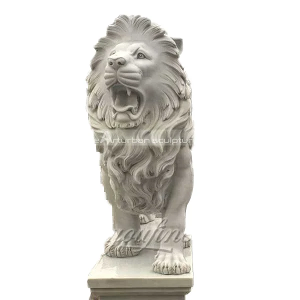 Marble Lion Statues For Sale Outdoor Garden Decoration Hot Sale Main Gate Entry Decor Black Stone Lion Statues