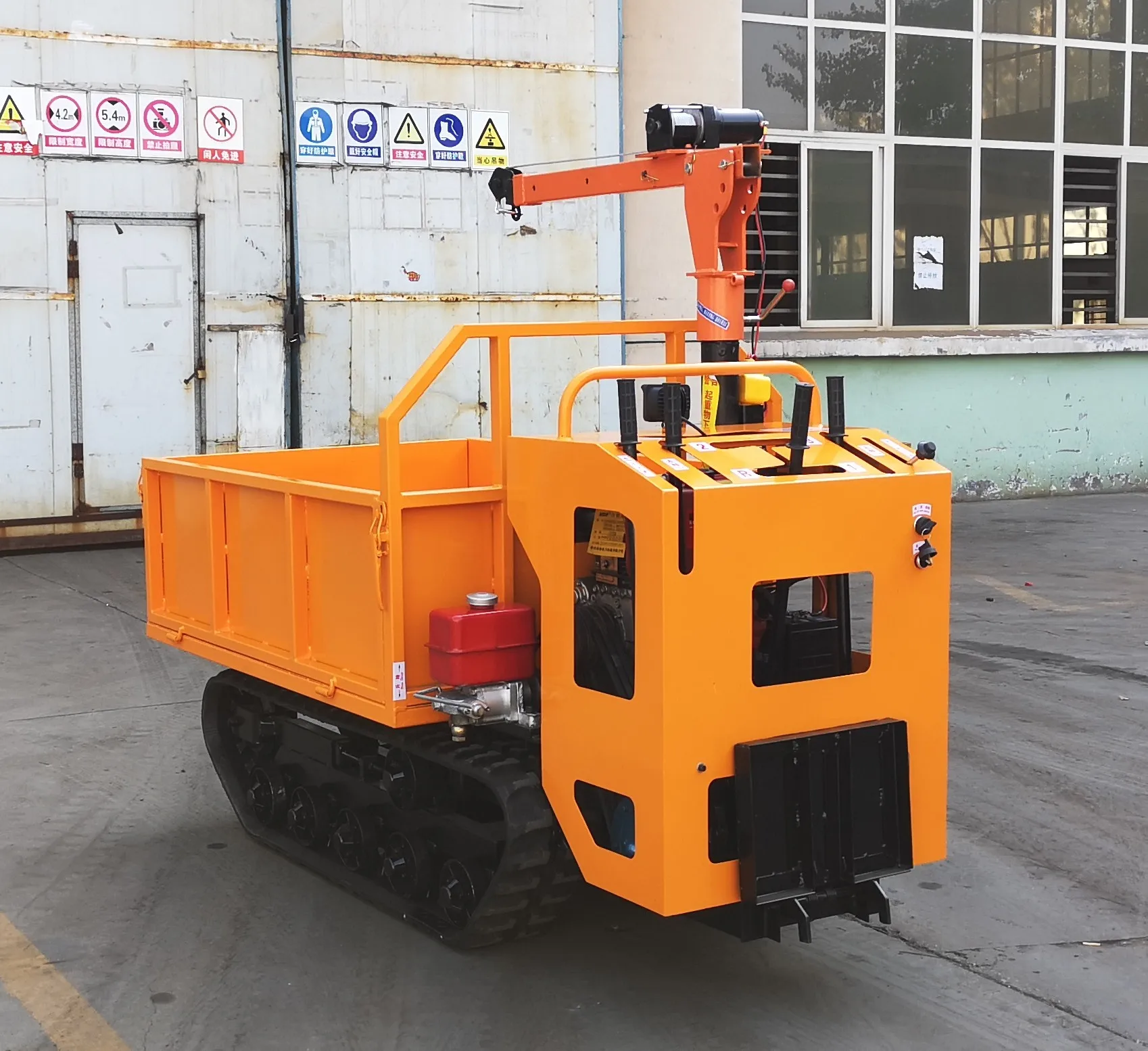 Factory Selling Hydraulic Small Mini Dumper Crawler Dumper with Crane