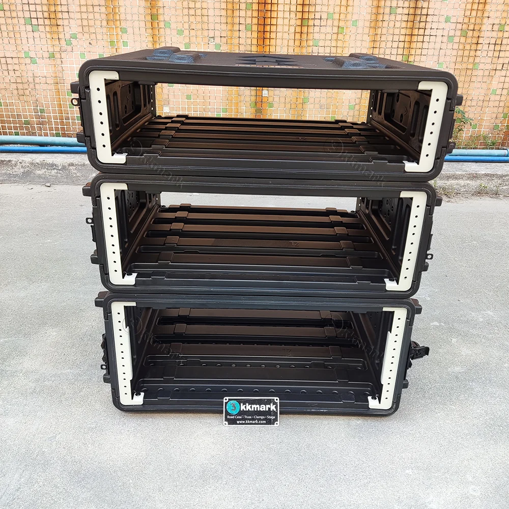audio music equipment 2U 4U 6U 8U ixed locked side sliding cover drawer cases rack case