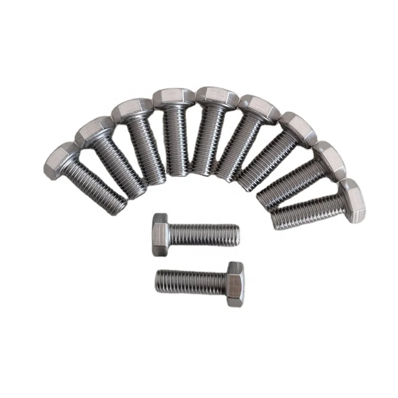 Hex Bolt DIN931 Galvanized Stainless Steel Head and