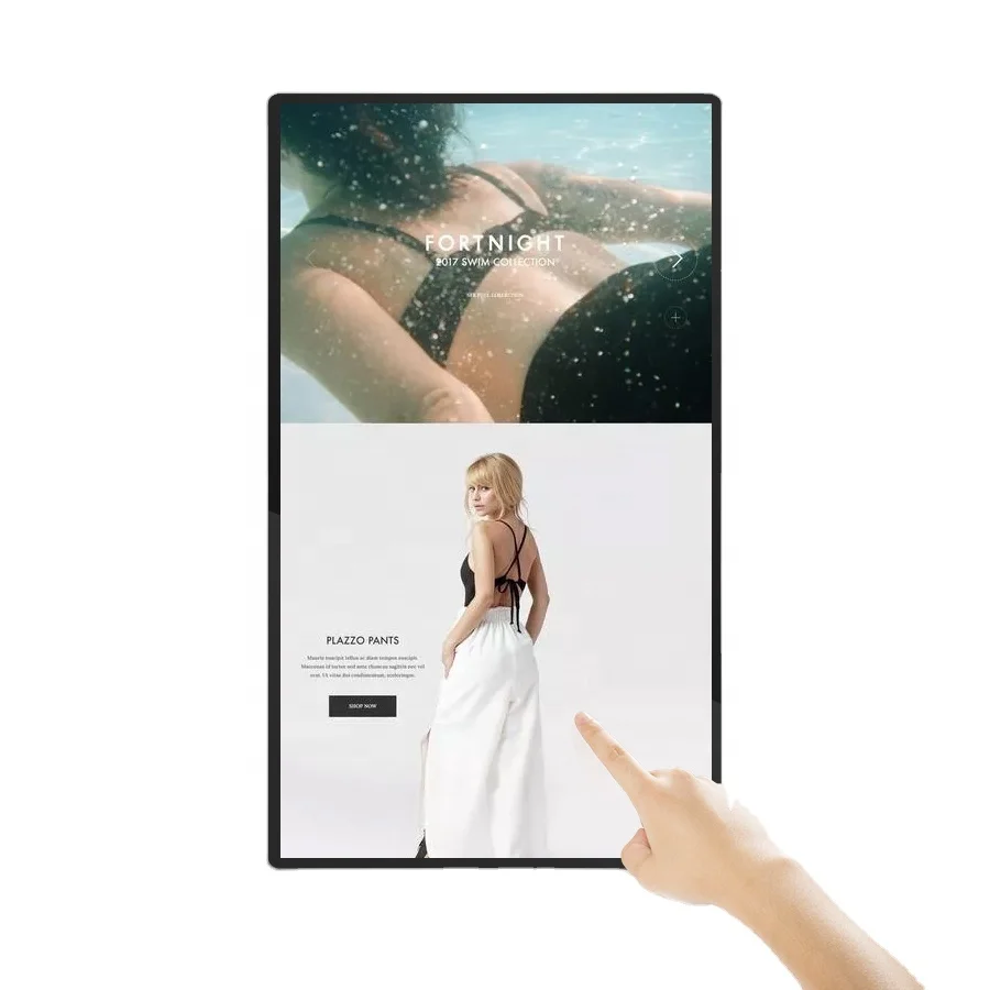 55 inch wall mounted Android touch screen interactive panel digital kiosk machine advertising menu board for restaurant