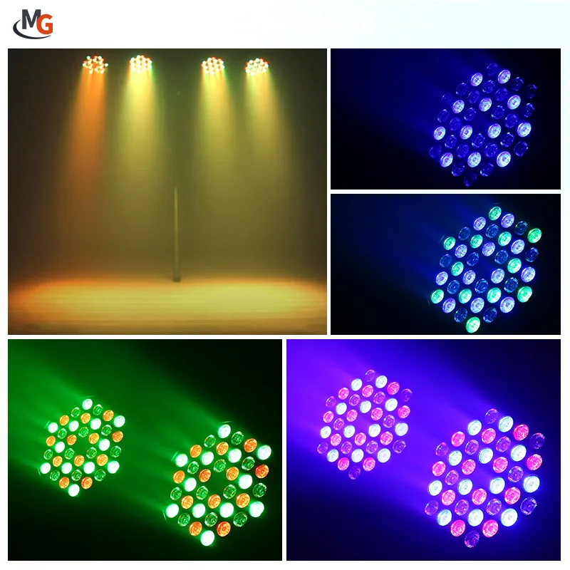 36pcs DMX Control RGB Disco DJ Party Light 72W Plastic 36 LED Par Stage Lighting LED Par Light With Remote Controller