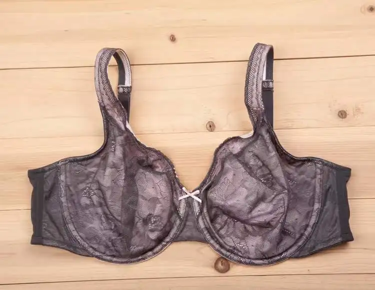 Made in china Wholesale Thin bra with steel ring plus size womens underwear   sexy bra 38-42  DD EFGHI cup