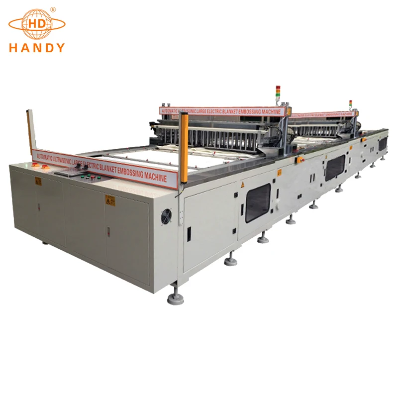 Full Automatic Ultrasonic Laminating Embossing Welder Electric blanket making machine
