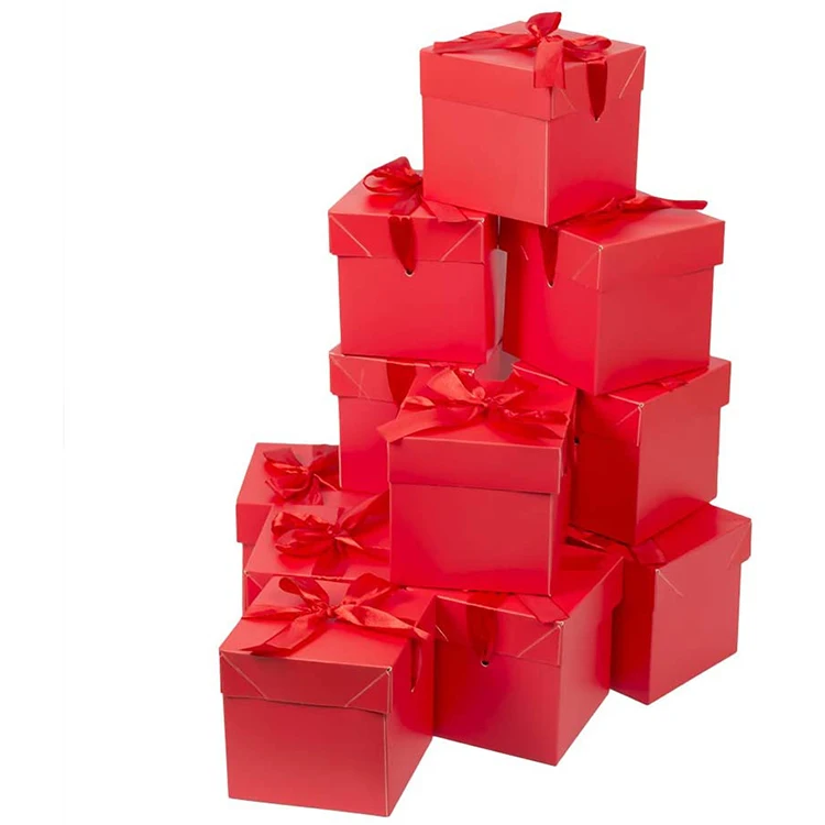 New Trending Pure Color Concise Design Square Gift Box For Sale