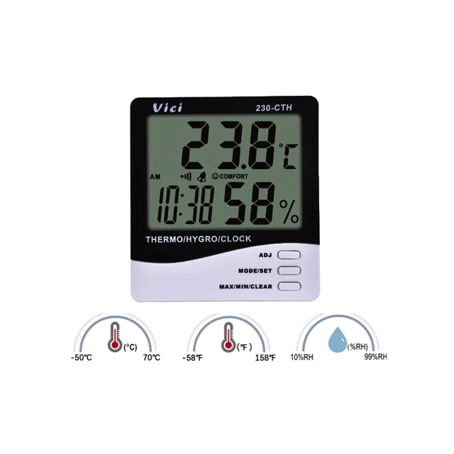 230-CTH Large LCD Display Data Logger Temperature Humidity Meter