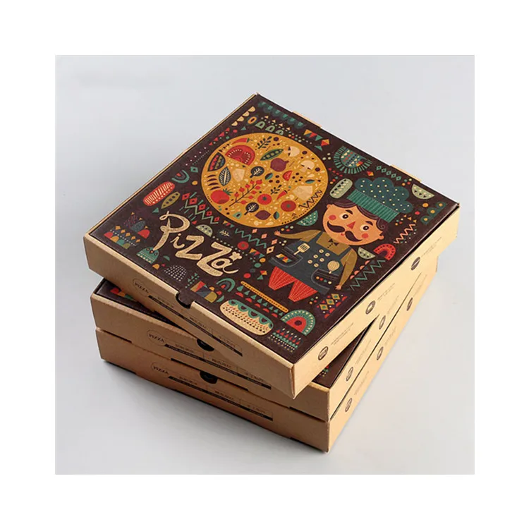 
Wholesale Empty Mini Biodegradable Box Carton Cheap Pizza Packing Box Design 