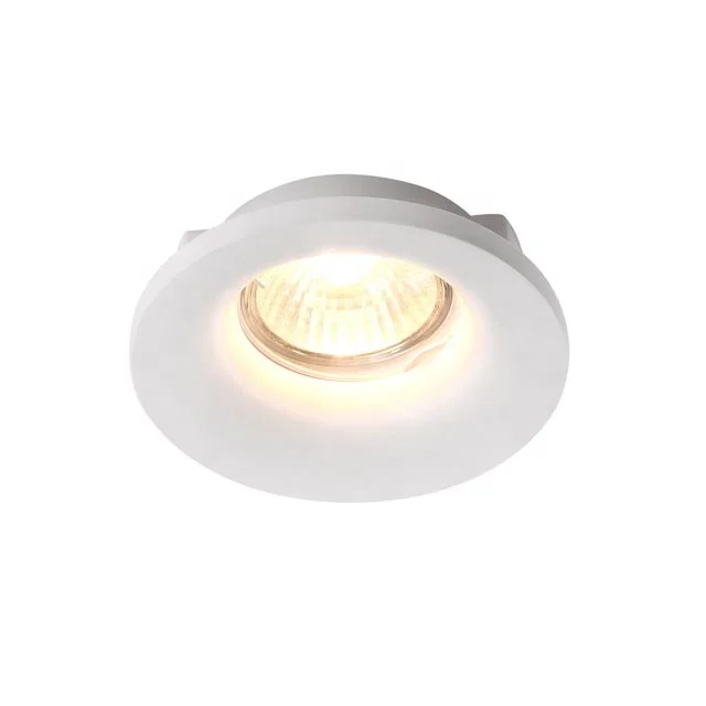 GDLED Gypsum Lighting Factory Indoor Lighting Ceiling Lamp  Plaster Material GU10 LED Recessed Trimless Downlight Spotlight
