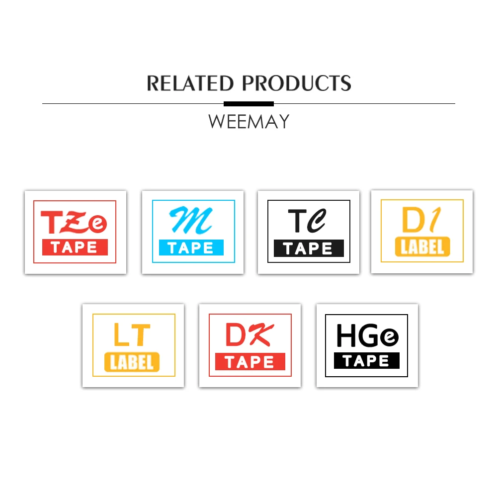 Weemay Compatible Brother Print Label Tze251 Tze Tape 24mm for P-touch Printer Labeling Tape