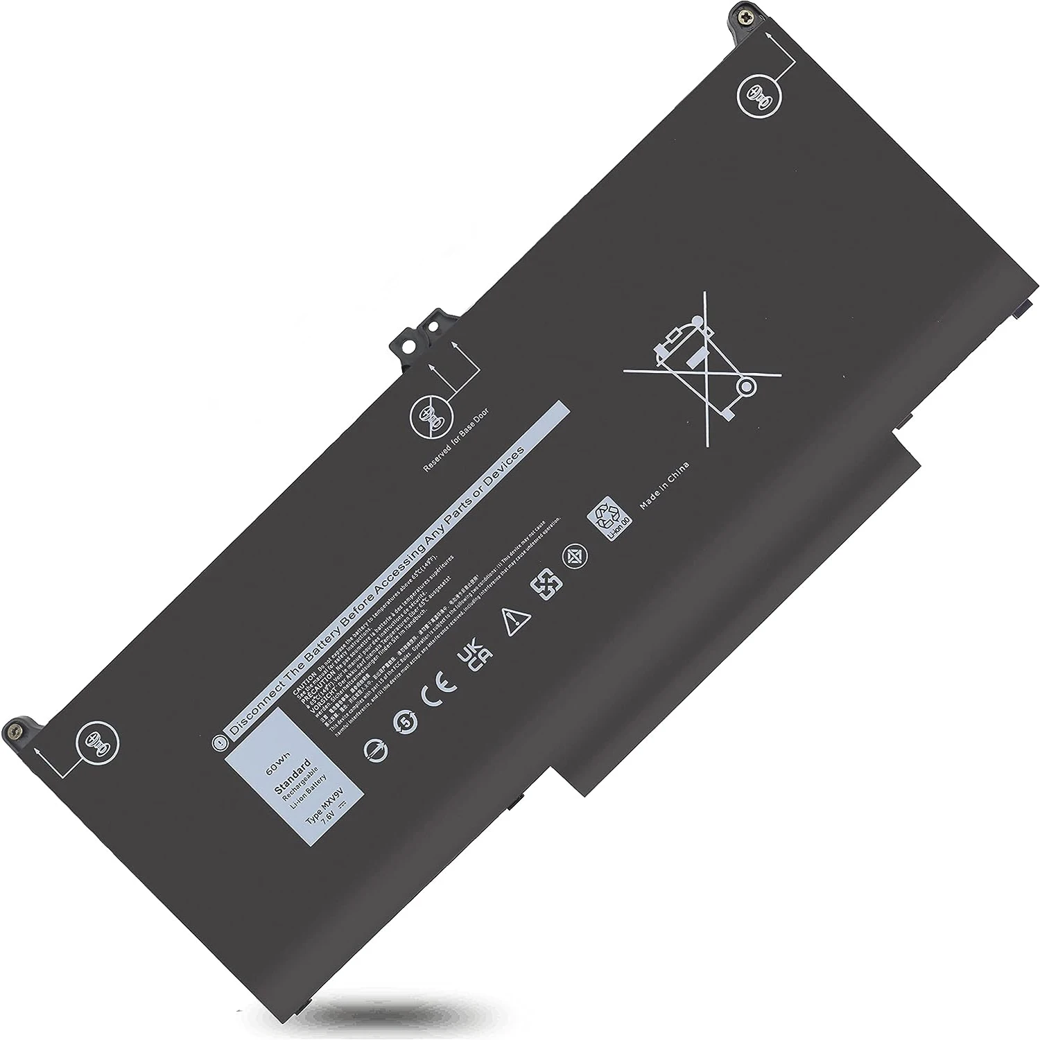 7.6V 60Wh MXV9V Laptop Battery for Dell Latitude 5300 5310 7300 7400 E5300 E5310 E7300 E7400 Series inspiron 7300/7306 2-in-1
