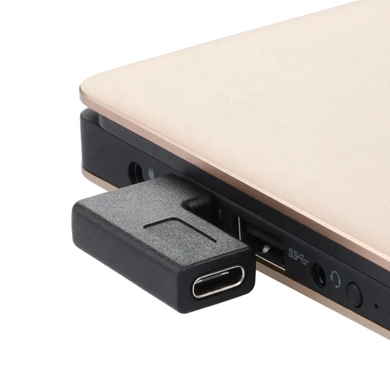 ULT-unite 90 Degree Right Angle USB C Adapter 10Gbps USB 3.1 Type C Male to Female Converter Adapter for MacBook Chromebook