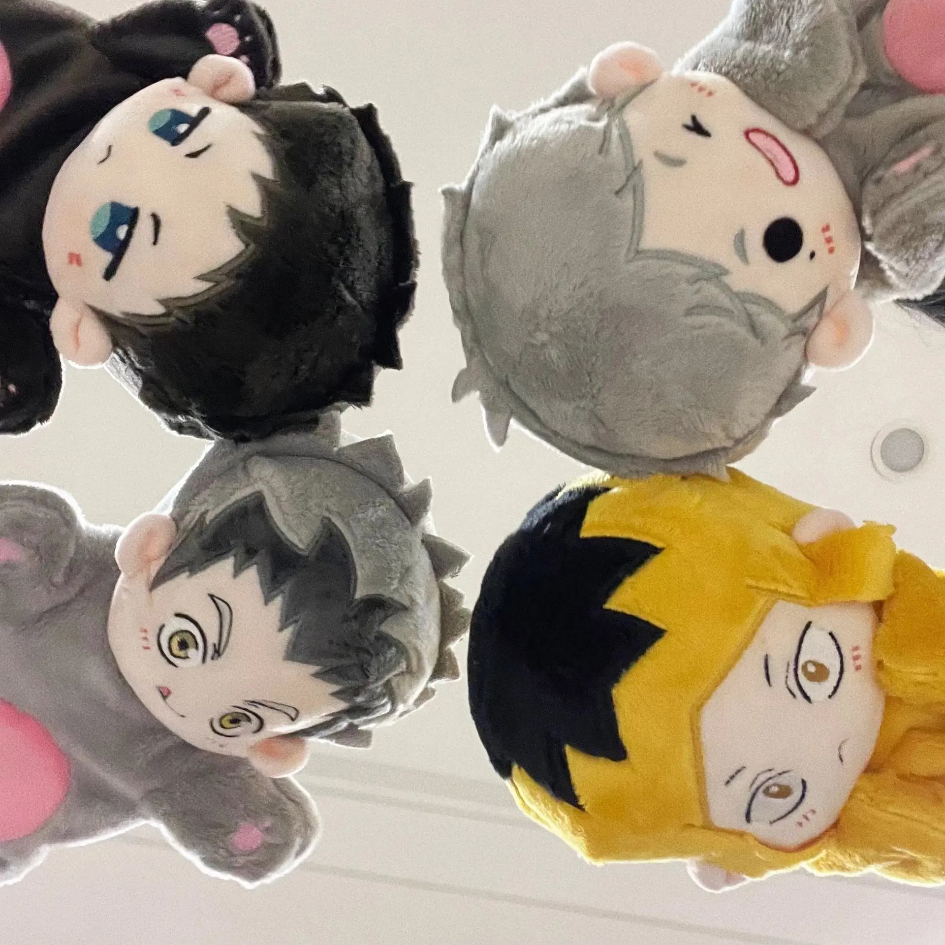 Wholesale cute cartoon boy plush figure doll funny toys kid anime hand puppet