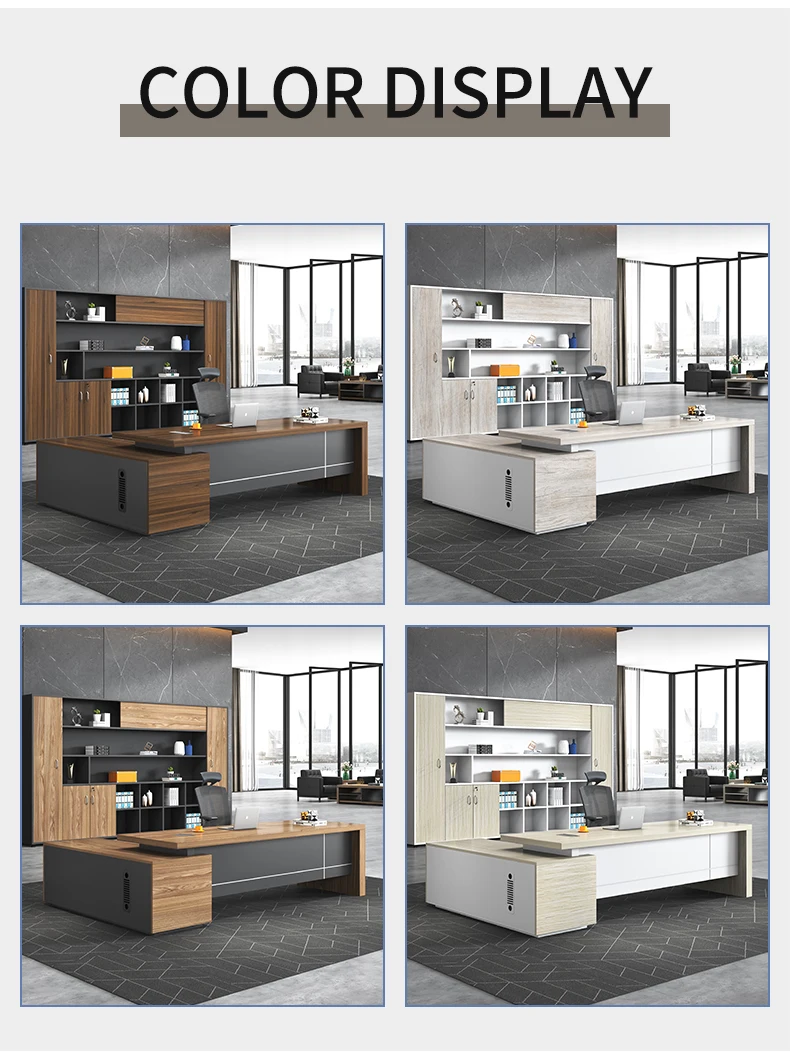 Modern Wooden L shape Executive Workstation Manager Boss Ceo Desk Table For Company Office