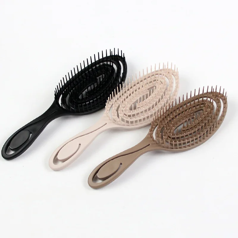 Hot Hair Scalp Massage Comb Curly Detangle round Hair shampoo Brushes and combs detangler for Salon Hairdressing Tools