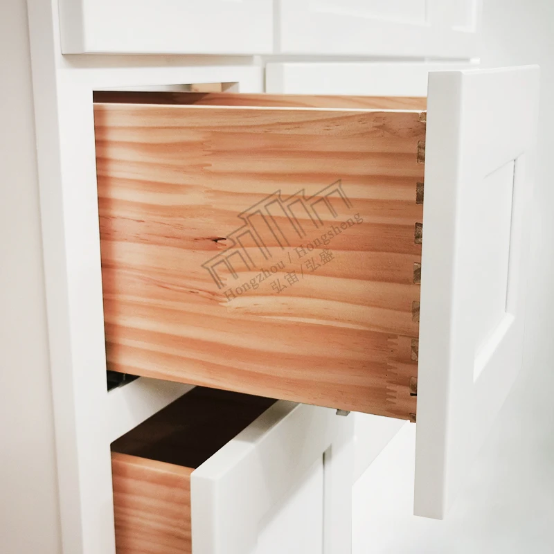 In Stock American Style Bathroom Vanity For US Apartment Favorable Price VSD4821 Wooden Vanity Sink Cabinets With 6 Drawers