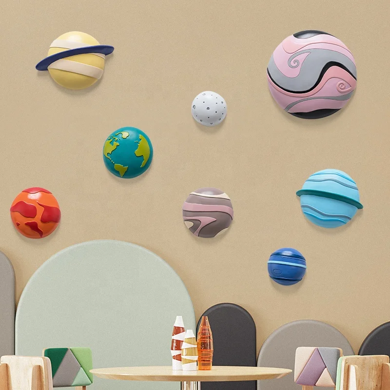 3D Outer Space Resin Planets sculpture wall art decor for Home decor