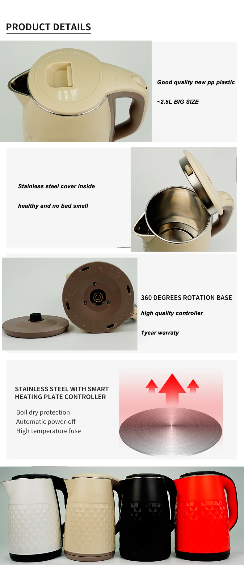 2.5L 2052B HD kettle