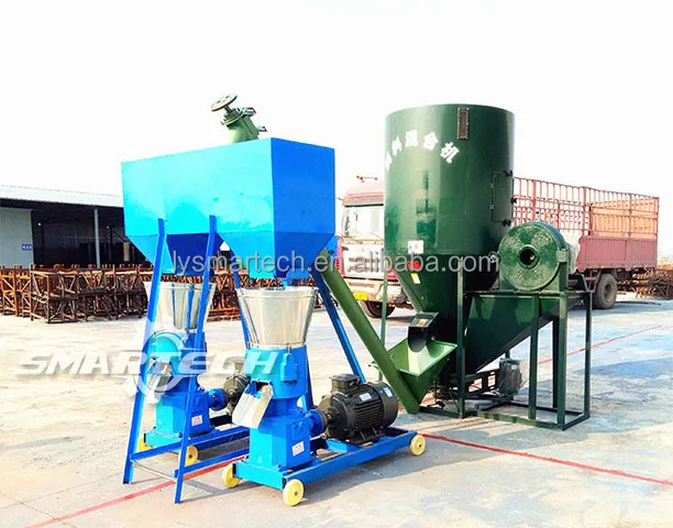 Poultry Livestock Feed Pelletizer Household Small Cattle Chicken Pig Poultry Animal Feed Processing Machines Granulator