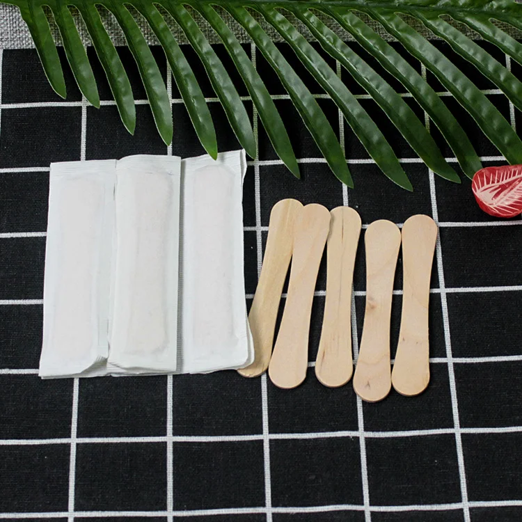 Factory Direct Disposable Birch Wooden Ice Cream Spoon 93mm birch wood ice cream spoon hot stamping for ice cream